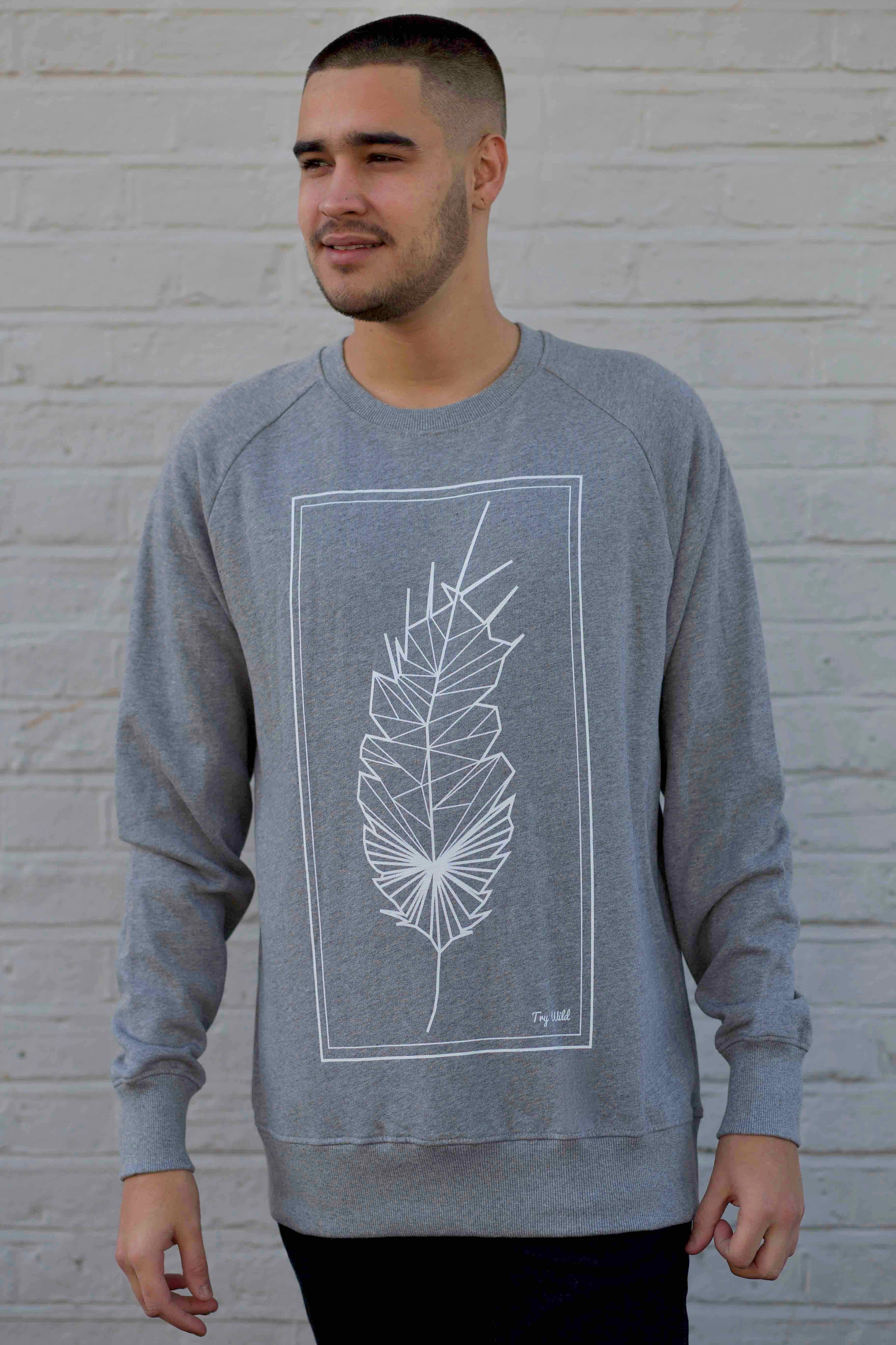 Geometric Feather - White Print