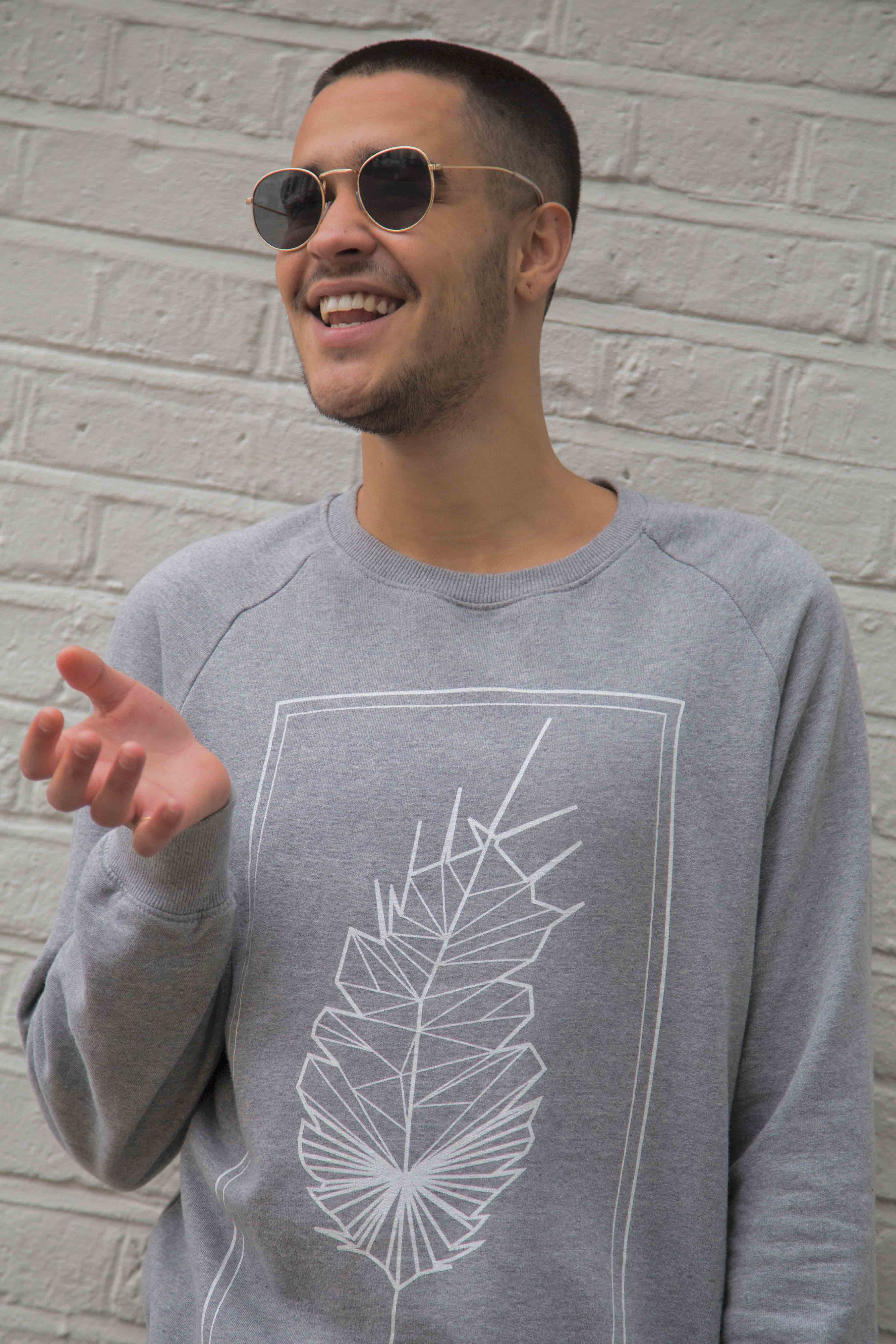 Geometric Feather - White Print - try wild