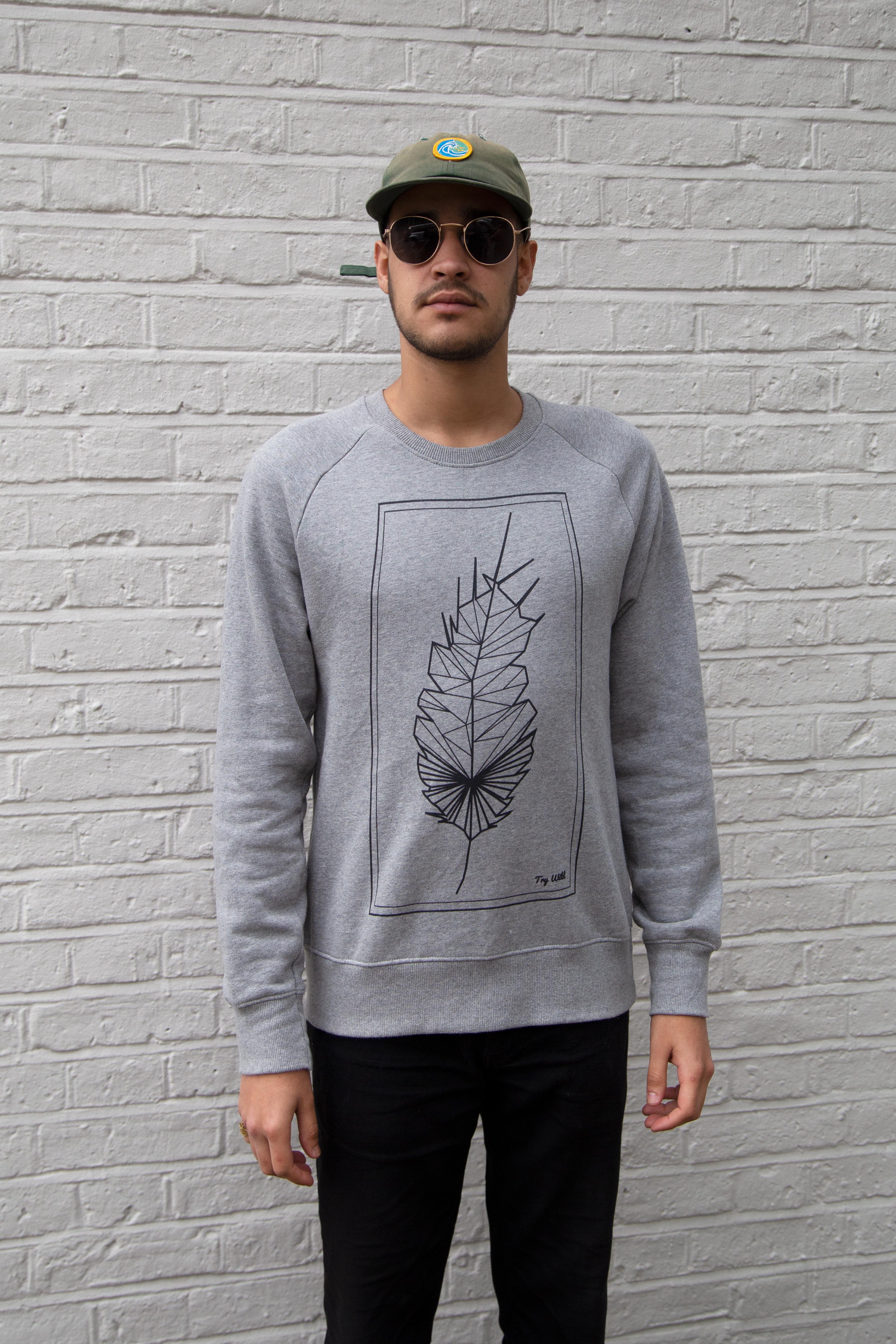 Geometric Feather - Black Print - try wild