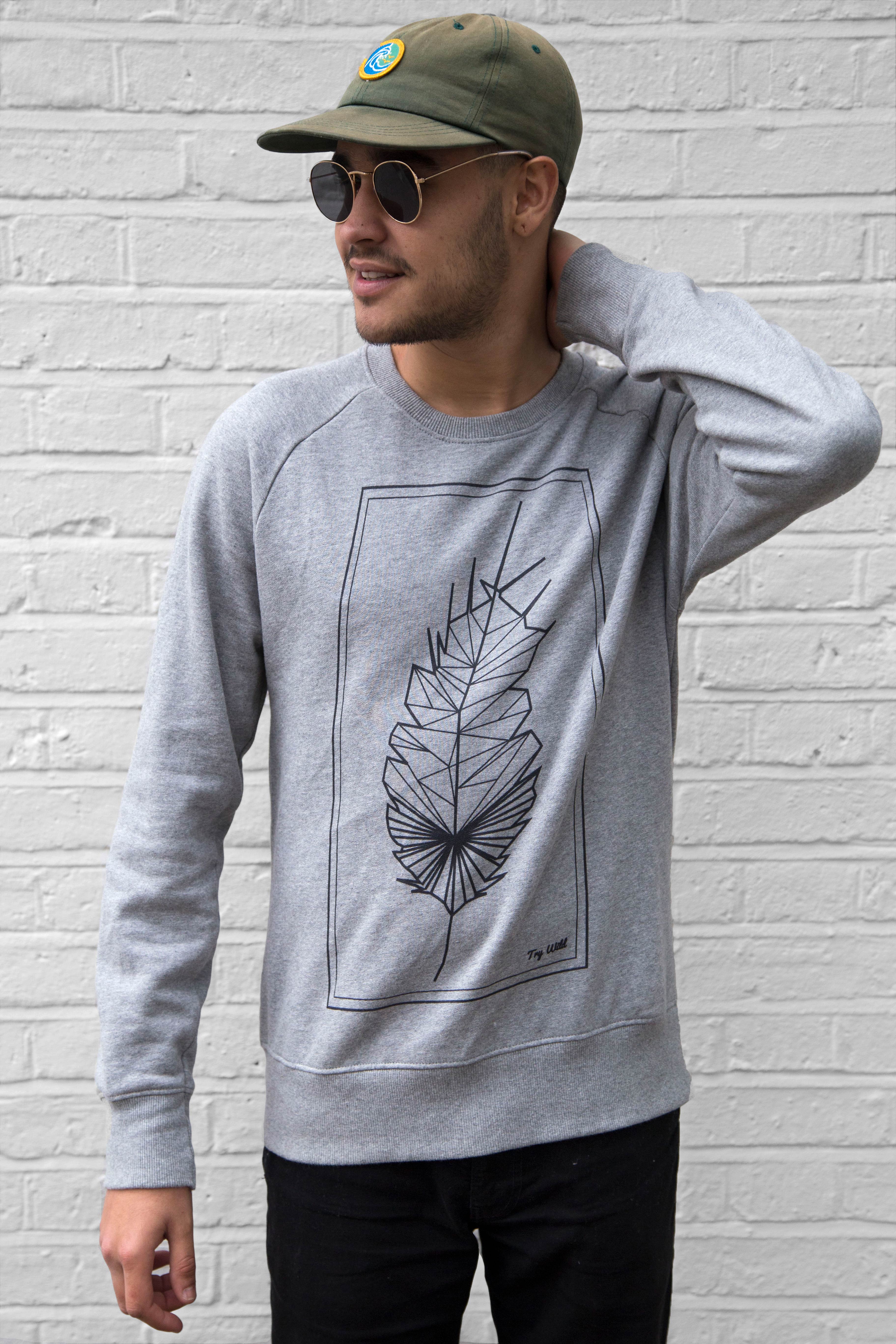 Geometric Feather - Black Print